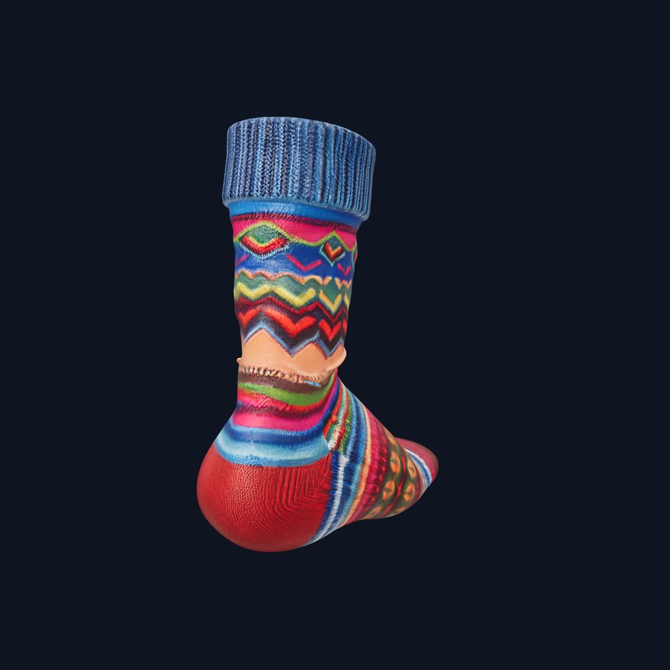 Vibrant Patterned Sock Model Pack